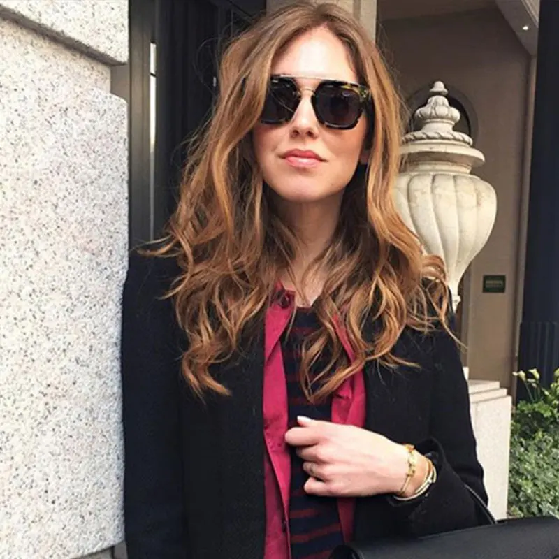 Для женщин брендовый дизайн квадратные солнцезащитные очки Новый Мода 2017 г.