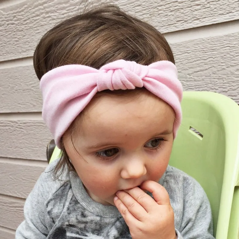 Knotted Headband For Girls 2019 Print Hair Bows Elastic Turban Head Wraps Kids Top Knot Hairband Accessories | Детская одежда и