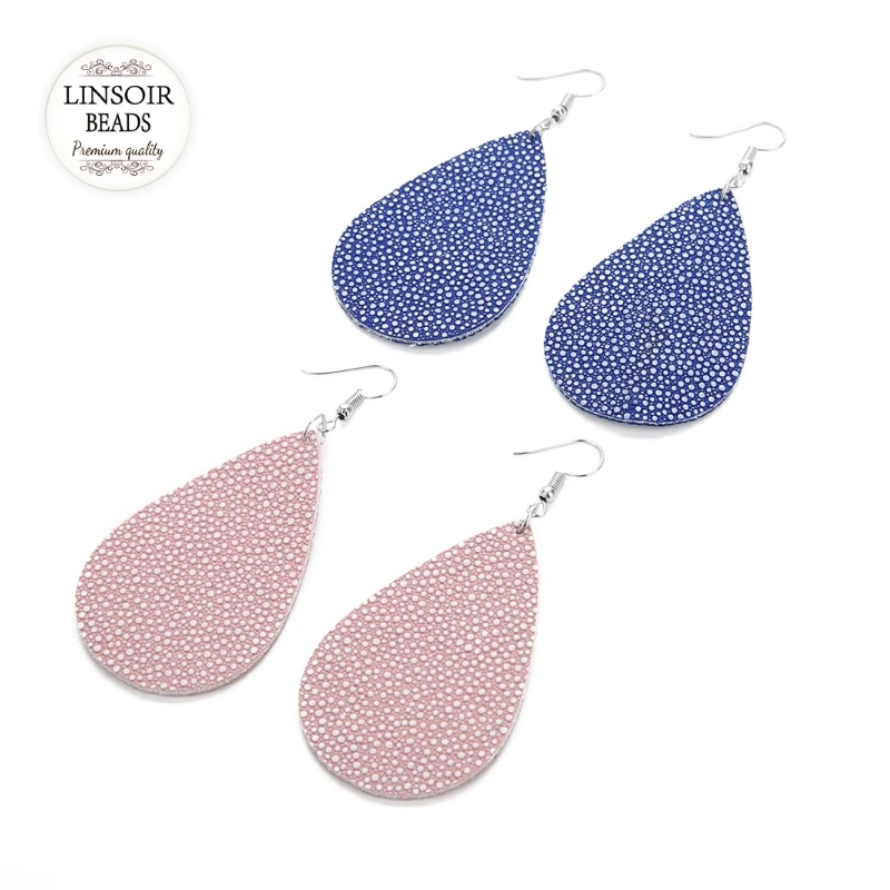 

2018 Fashion 1 Pair Bohemia Teardrop Leather Earrings for Women Designer Jewelry Big Statement Earrings Wholesale