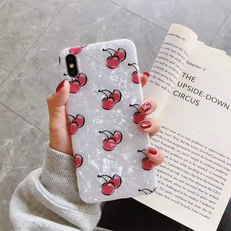 GlamPhone чехол Fritillary Cherry для телефона iPhone 7 8 Plus XS Чехлы MAX XR X 6 6S Мягкий |