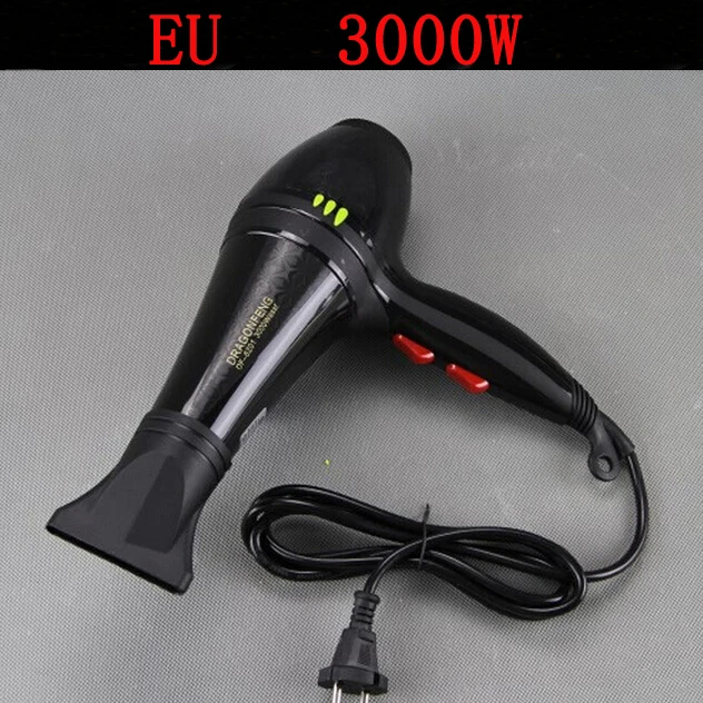 3000W AC Motor NEW 2014 Low Noise Electric Handle Hair Dryer Black Professional Blow Bathroom Salon Equipment 220V | Красота и