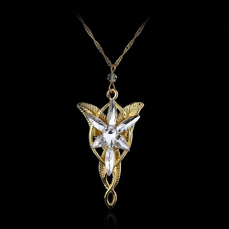 Ожерелье с кулоном Arwen Evenstar золотого и серебряного цвета ожерелье красными