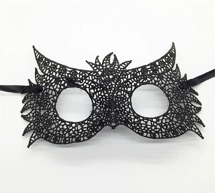 owl Женская Сексуальная кружевная маска на глаза, Черный Вырез, крутые вечерние Цветочные Маски для венецианские костюмы для маскарада и Хэллоуина, карнавал, аноним Марди - Цвет: owl