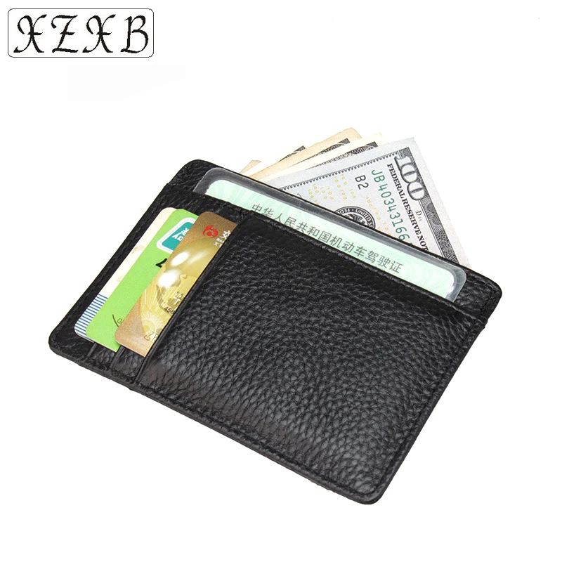 

New Fashion Men Black Genuine Leather Multifunction Credit CardSets ID Holders Men Driving License Case Covers Cash Card Pack