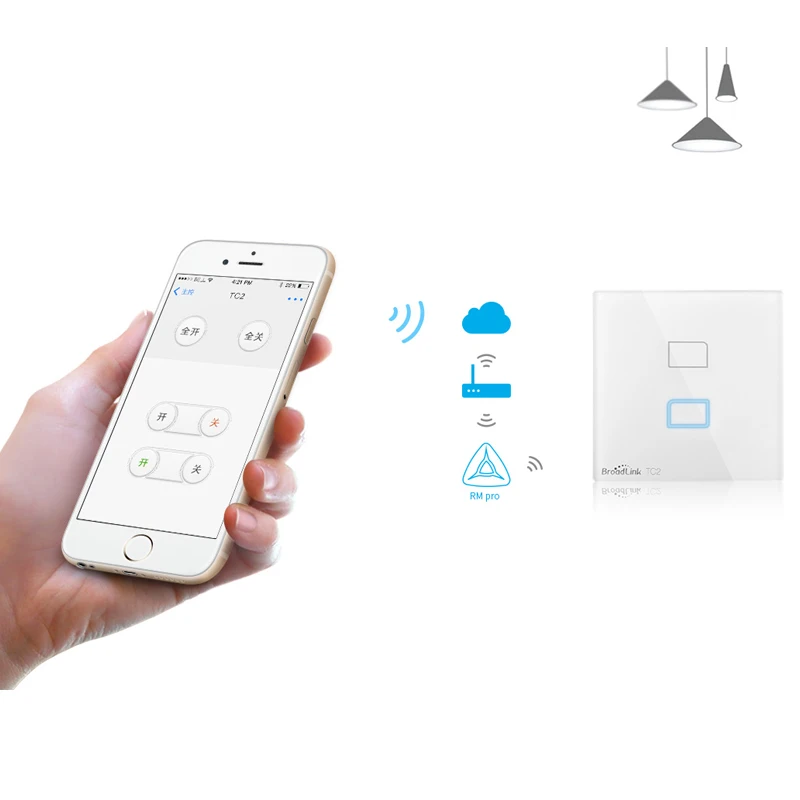 Новый Broadlink Rm Pro + беспроводной умный пульт дистанционного управления TC2 2gang