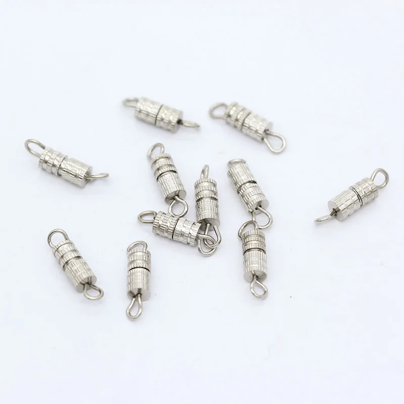 nickel 20p 4x14 мм Серебряный позолоченный медный металлический баррель застежка пряжка костюм для ожерелья браслет ремесло DIY ювелирных изделий Поиск - Цвет: nickel
