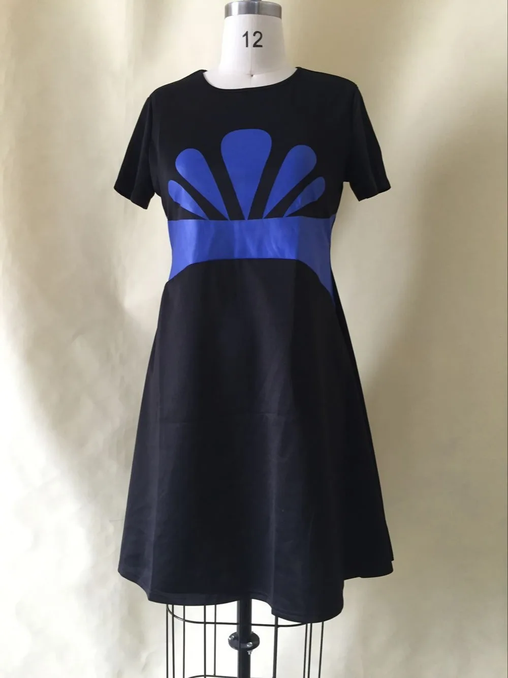 Женское платье с круглым вырезом повседневное элегантное ТРАПЕЦИЕВИДНОЕ ПЛАТЬЕ