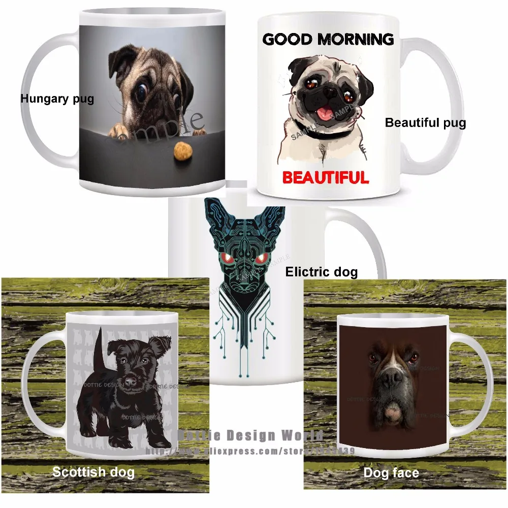 Милая собака забавная Новинка кружка для путешествий Керамика белый кофейная