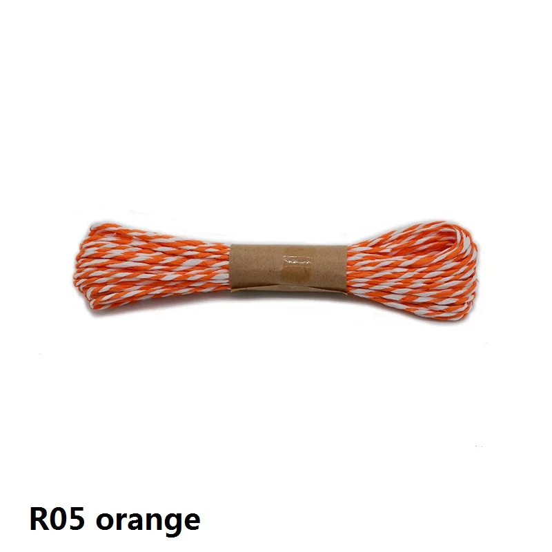 R05orange 10 м 14 цветов DIY скрученная бумажная рафия ремесло подарок оберточная бечевка веревка нить скрапбукинги приглашение цветок украшение - Цвет: R05orange