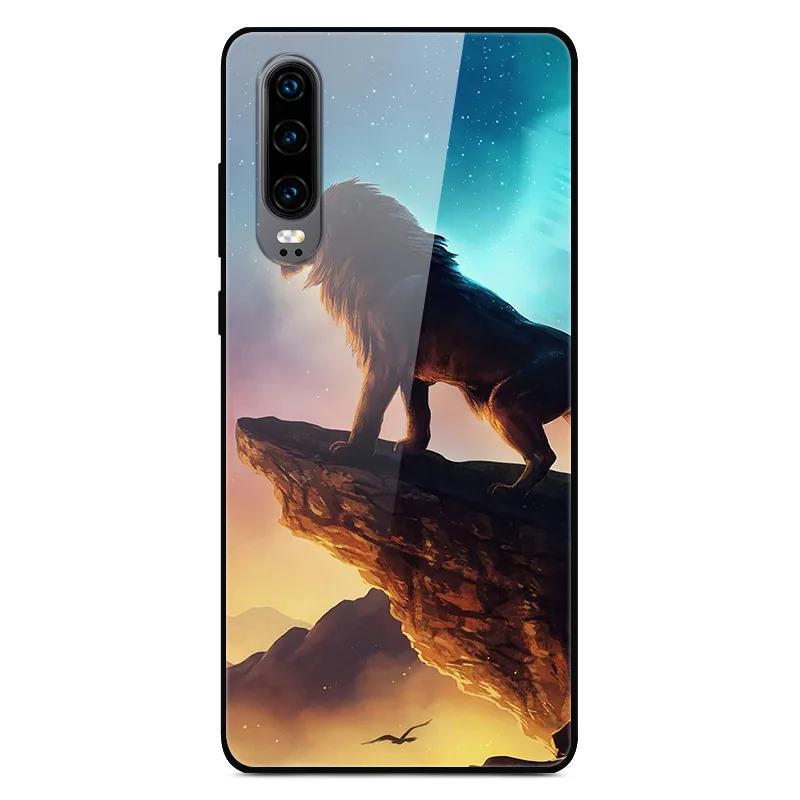 36 Чехол H для huawei P30, жесткий стеклянный чехол для телефона huawei P30 Pro P30Pro, Мягкий бампер, закаленное P 30, пространство для Huawe P30 - Цвет: 36