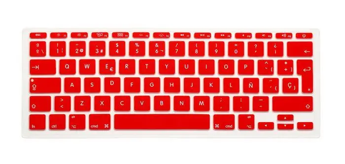 Новое прибытие испанский силиконовый чехол для клавиатуры протектор кожи Macbook Air