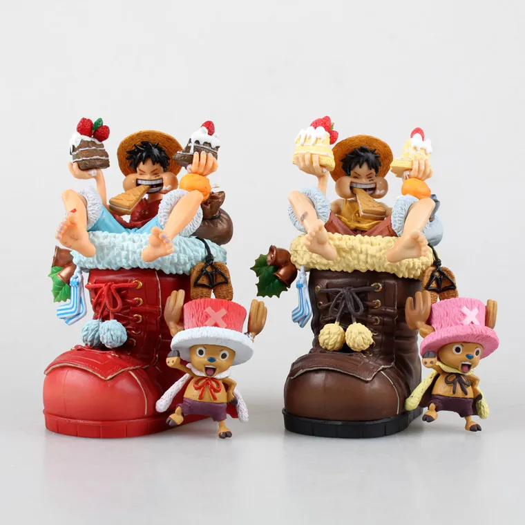 1 Pcs Japanese Anime One Piece Monkey D Luffy Chopper Christmas Shoes 11 CM PVC Action Figure Collectible Model Toys Gift Kids | Игрушки и