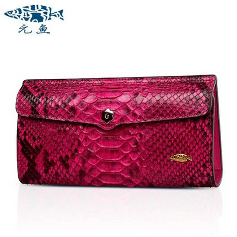 

yuanyu new hot freeshipping Python leather wallet lady clutches long serpentine purse change purse wallet leather handbag