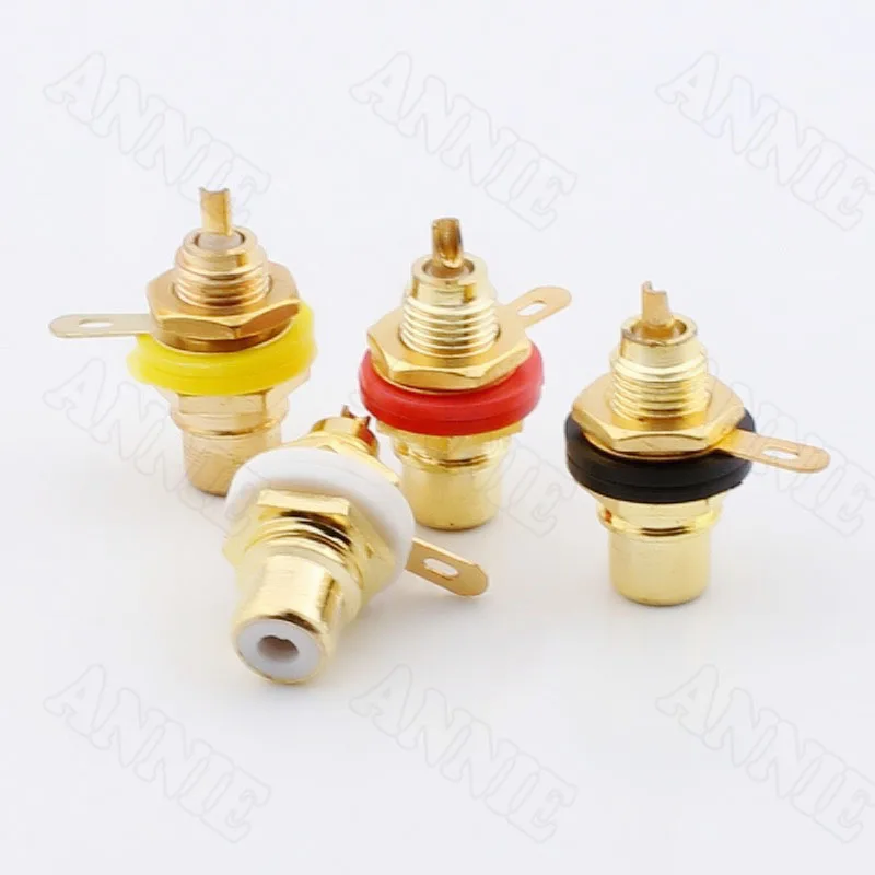 50 шт./лот RCA F AV аудио усилитель мощности разъем Клемма красный желтый белый черный