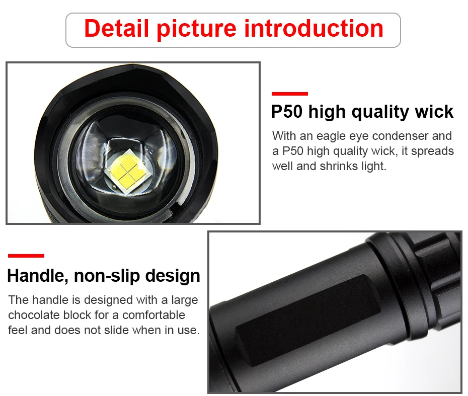Мощный светодиодный фонарик CREE XLamp XHP50.2 светодиодный фонарик с максимальной выходной мощностью до 30000 люменов светодиодный фонарик lanterna A1