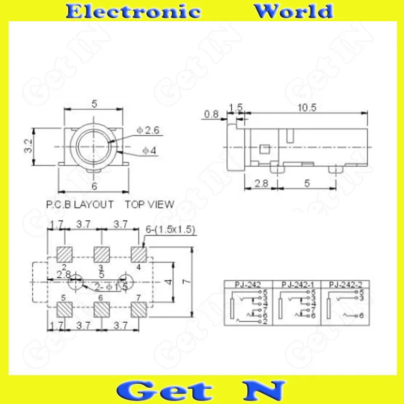 300 шт. женские разъемы для наушников 2 5 мм|smd connector|l connector |