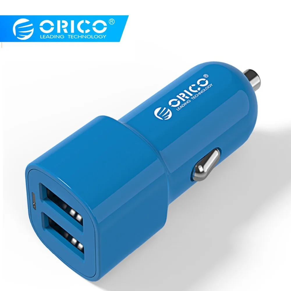 Автомобильное зарядное устройство ORICO с двумя выходами USB 2.4A быстрое мобильный
