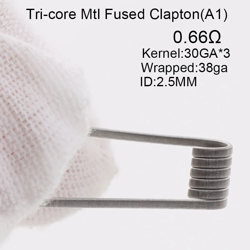 50/100 шт XFKM новые MTL DIY преднамотанные койлы Ni80/A1/SS316L готовых типа Клэптон для намотки спиралей ДЛЯ МАНТА mtl атомайзер RTA - Цвет: Mtl-3-30-38-a1