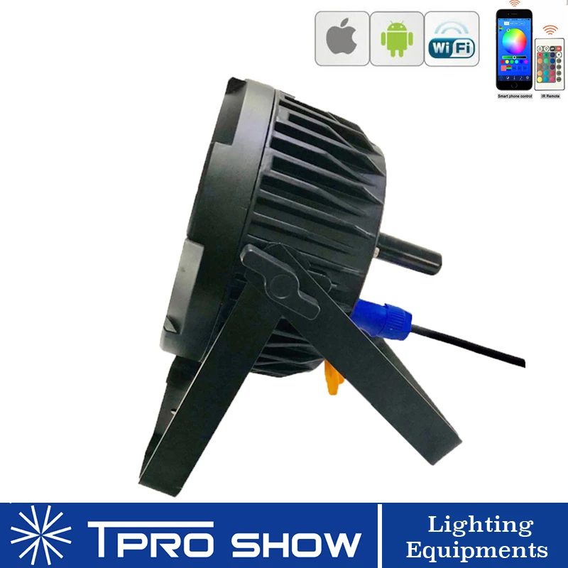 Беспроводной LED Par 12x18 Вт RGBWA УФ наружное освещение для сцены плоская питание от