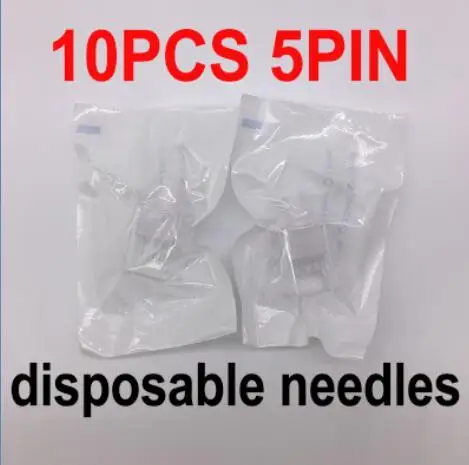 10pcs 5PIN needle Портативный кожи Смарт инжектор Ручка Вода Мезотерапия Мезо пистолет инъекции лица Лечение машина удаления морщин красота уход за лицом Салон - Цвет: 10pcs 5PIN needle