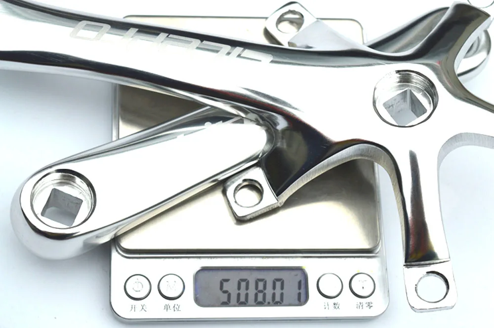 silver crank Litepro 41 T/45 T/47 T односкоростной складной велосипед, коленчатая цепь из сплава AL7075, цепное колесо 170 мм BCD130, квадратный конический кривошипный набор - Цвет: silver crank