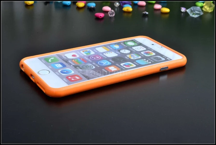 Двойной гибридный проданный цветной каркас ТПУ защитный бампер для Iphone 6 Plus 6s Plus 5," мягкий силиконовый бампер чехол 10-цвет s