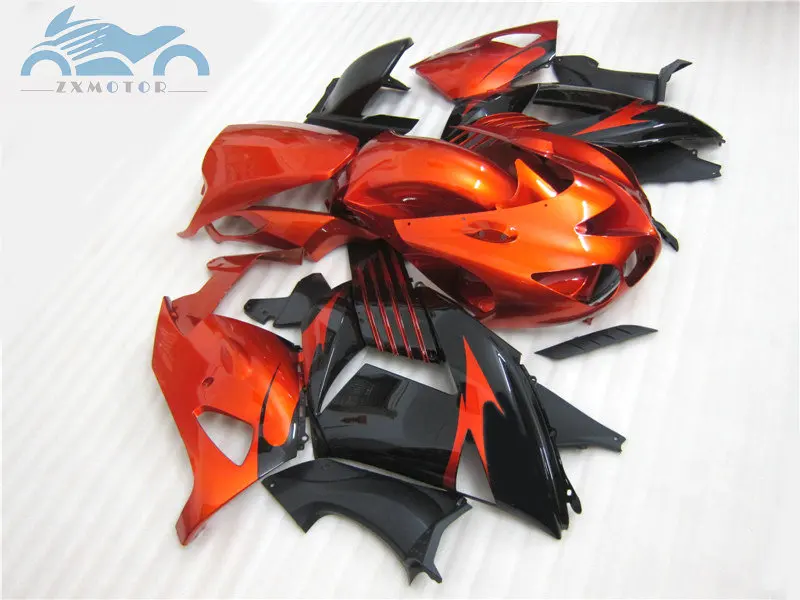 Injection fairings kit for KAWASAKI Ninja ZX14R 2006 2007-2011 motorcycle racing fairing set ZX 14R 06 07 08-11 red golden black |