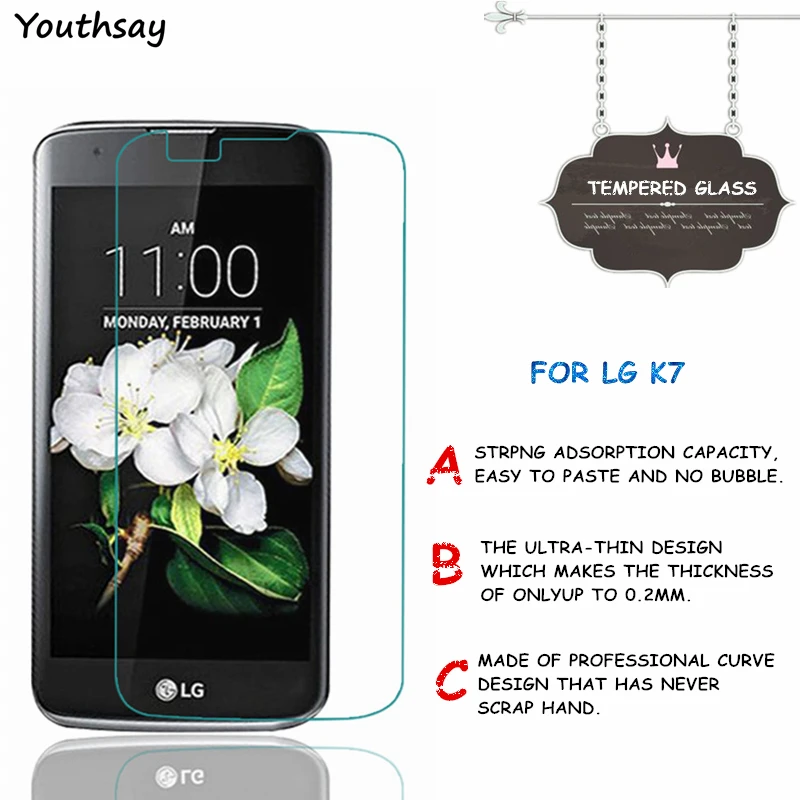 2 шт. Защитная пленка для LG K7 ультратонкое закаленное стекло HD X210DS X210 MS330 K330 5 0