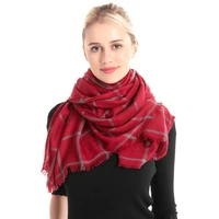 winter plaid scarf for man woman designer luxury 2019 casual cotton thick oversized scarves with tassel shawls and wraps unisex