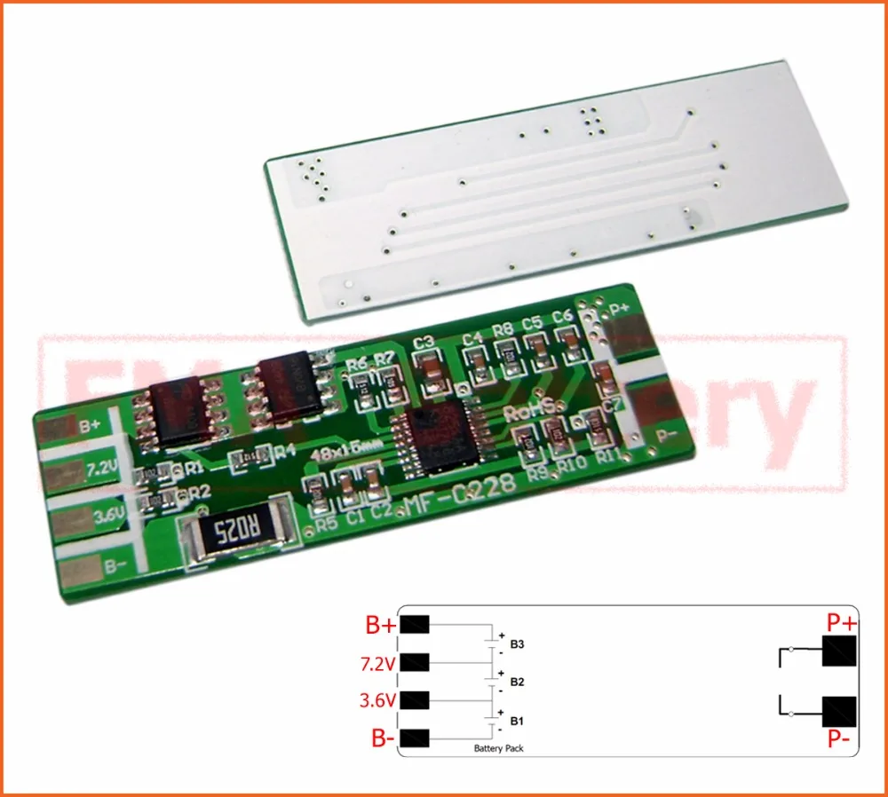 Защитный модуль PCM для 3S 10 8 v 11 1 Li ion Po аккумуляторной зарядки/разрядки/короткого