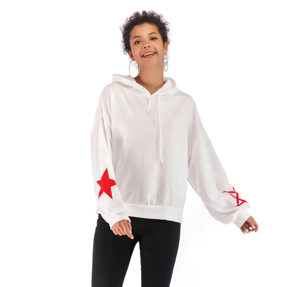 

YYFS 2019 Women Fashion Long Sleeveid Campus Style Hooded Sweatshirt Hoodies Women Tracksuit Sweat Coat Casual Sportswear Female