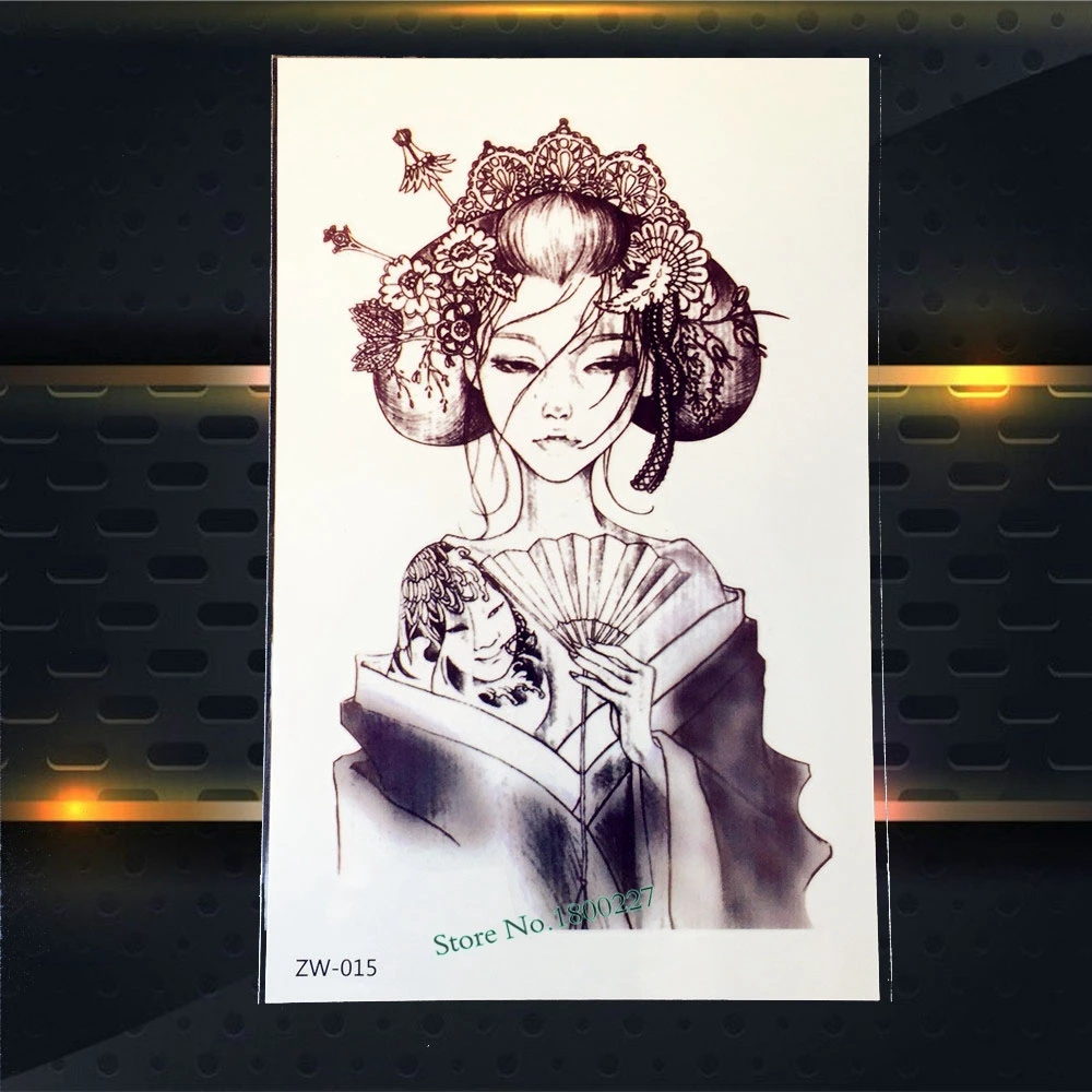 Черный Феникс конструкции Временные татуировки Для женщин Средства ухода за