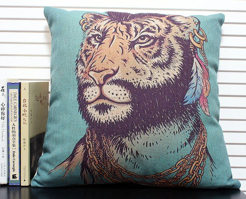 Бесплатная доставка новинка прохладный индийский племенной главный тигр с перо