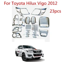 high quality 23pcs abs chrome plated trim accessories plated for toyota hilux vigo 2011 2014 car exterior refit is special
