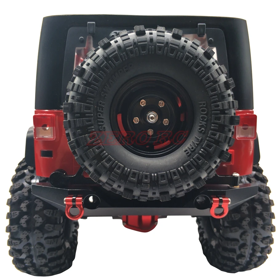 Алюминиевый передний и задний бампер с опорами для запасных шин 1:10 Axial SCX10 JEEP II RC