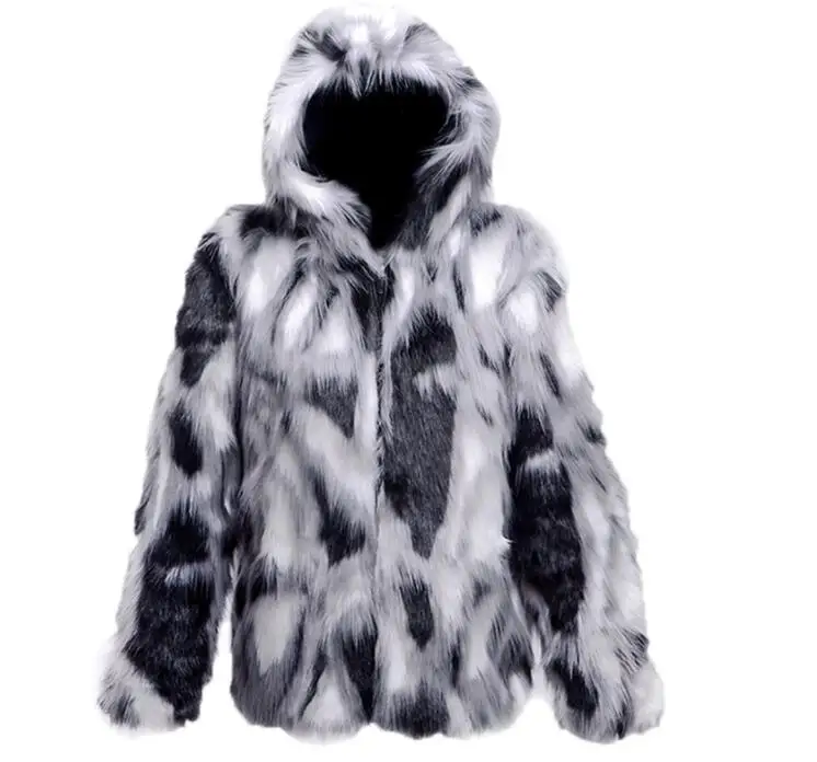 

2021 new Haining fur coat personality wild casual men's autumn and winter clothing imitation fox fur male shirt large size