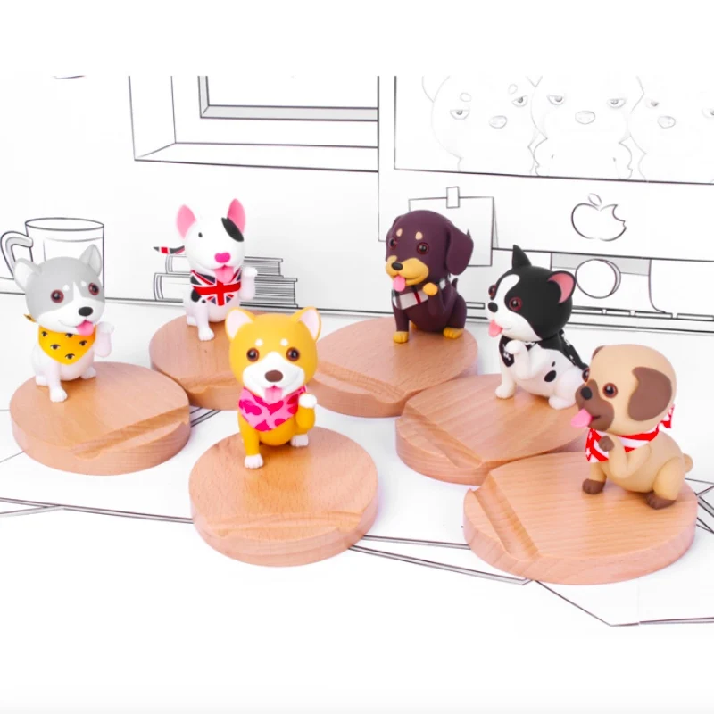 Kawaii милые щенок держатель сотового телефона для Мобильный телефон деревянный с