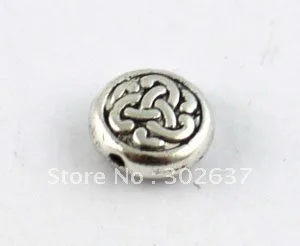 120 шт тибетские серебряные плоские бусины с узлом A8934|bead and wire jewelry|beads 3mmbead catalogs |