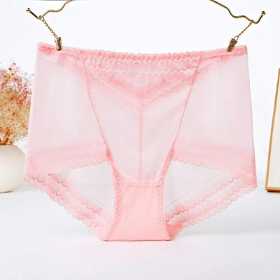 2 шт./лот ropa interior femenina женские трусы сексуальное кружевное нижнее белье размера плюс 5XL Нижнее белье женские трусики - Цвет: pink bean