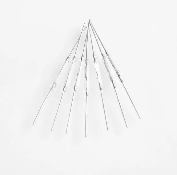 100 шт. язычковый переключатель сухих труб 2x14 мм стекло белого цвета низковольтный