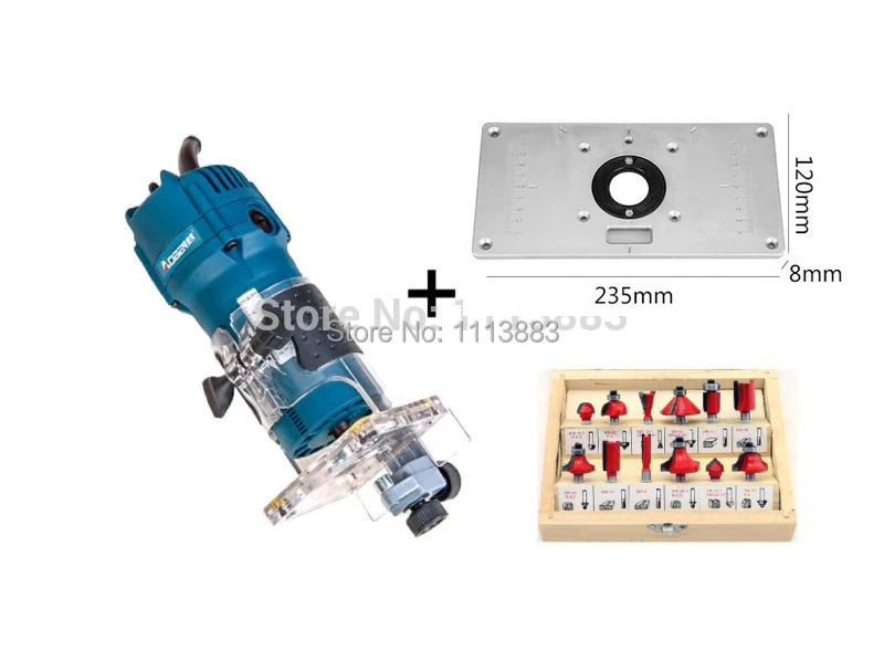 Вставная пластина + пальмовое триммер роутера 520W 1/4 &quotЦанга 12 шт. в упаковке для