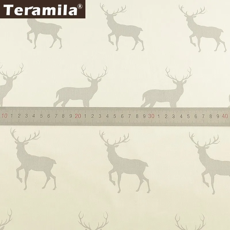 Teramila 100% хлопчатобумажная ткань измерительные приборы Сика олень дизайн Сделай