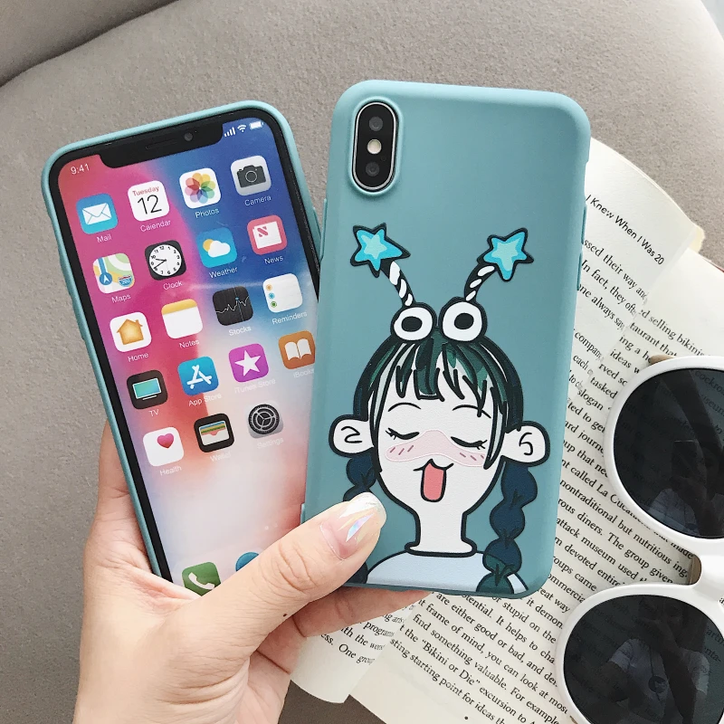 matte Painted young boy and girl soft tpu phone case for apple iphone 8 7 6 6S Plus X XS MAX XR 5S SE 5 back cover fundas shell |