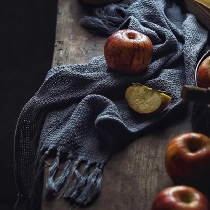 Креативные салфетки ручной работы с бахромой столовые приборы для фотосъемки