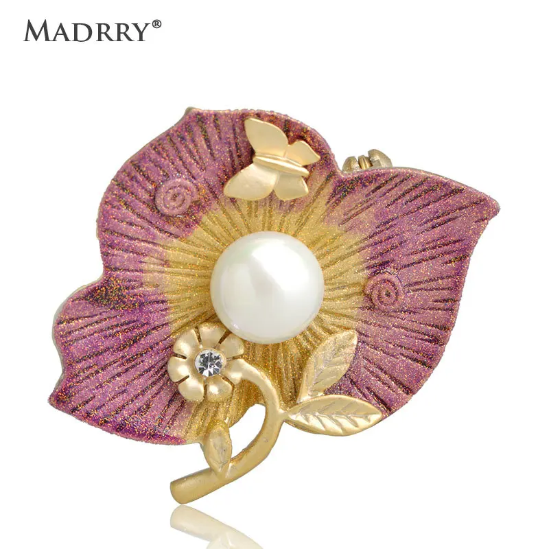 Marry Прекрасные Романтические Броши Корсажи Блестящая Эмаль Имитационные Жемчужные Броши Ювелирные Шипы на Воротнике Платье Шарф Свадебная Бижутерия.