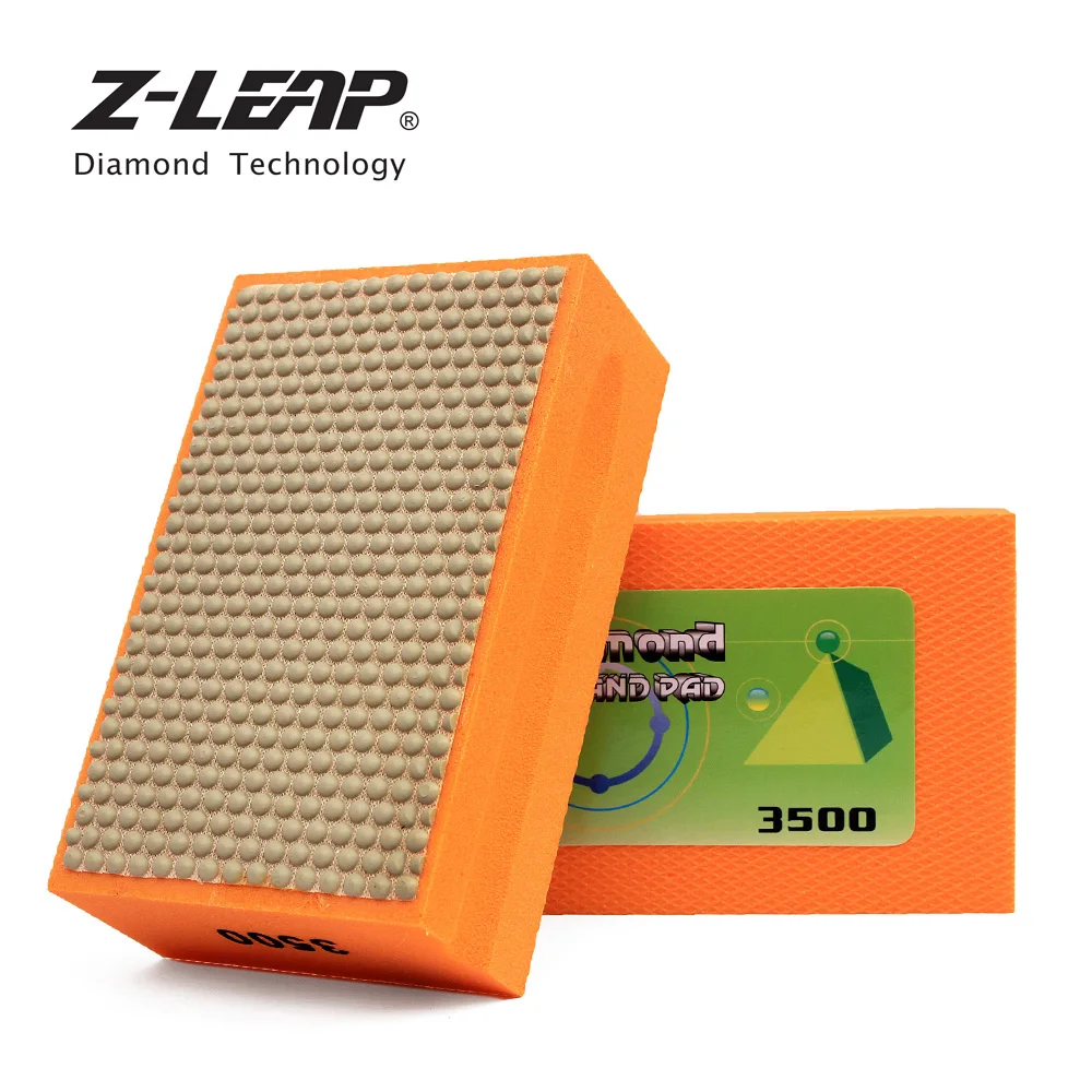 Z-LEAP Алмазная губка для ручной полировки стекло керамические полировочные колодки Смола скрепленное пеновое на подкладке Подушечка Для рук тонкий абразивный камень гранитный инструмент