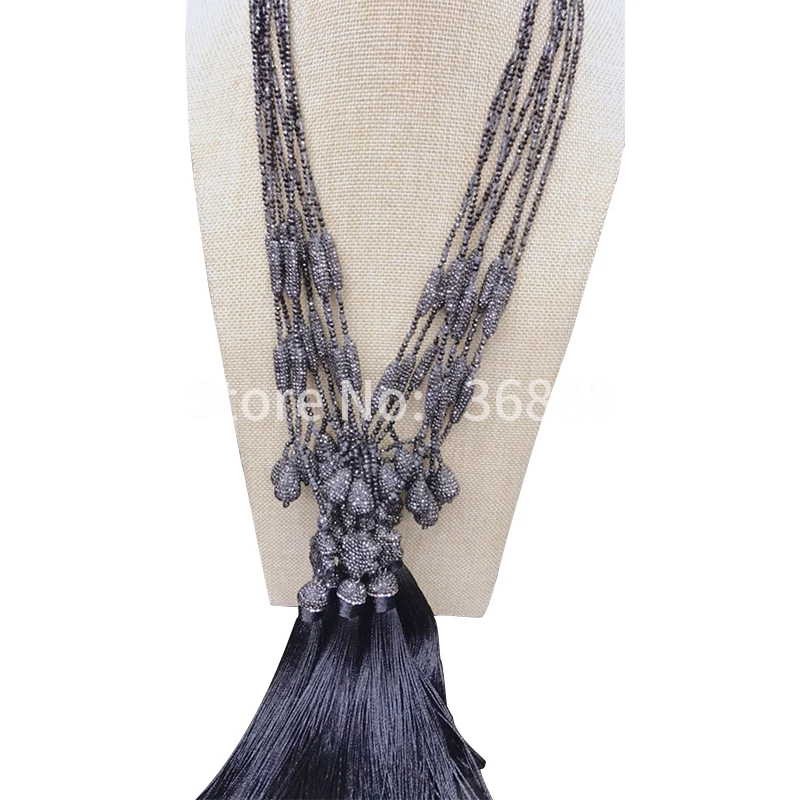 Luxury temperament with crystal personality style hot style dinner show a long necklace