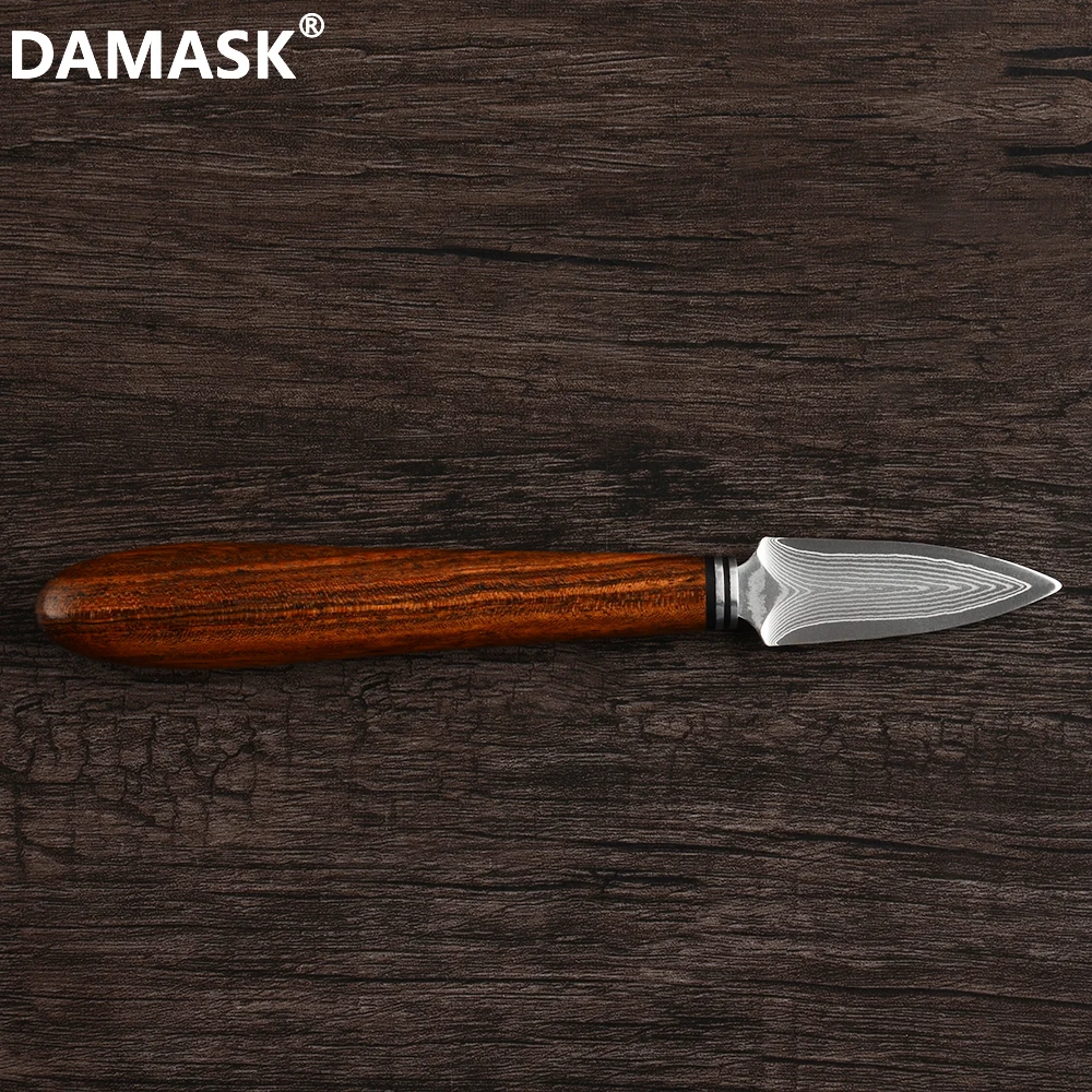Damask палисандр 9Cr14 дамасский стальной нож для чайной церемонии Pu Er выделенная игла