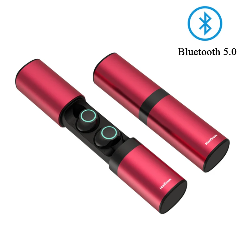 Moloke беспроводные наушники стерео Bluetooth наушники мини TWS Музыкальная гарнитура с зарядным устройством - Цвет: red