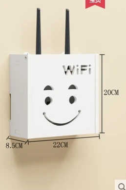 Беспроводной Wi-Fi маршрутизатор Коробка Для Хранения ПВХ панель полка настенный штекер доска кронштейн для хранения кабеля Органайзер Домашний декор - Цвет: S